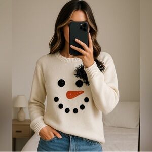 Ten Sixty Sherman Snowman Ugly Christmas Sweater Size XS